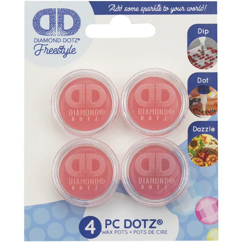 Pale Violet Red Leisure Arts Diamond Dotz Freestyle Wax Pots 4/Pkg Crystal and Diamond Art