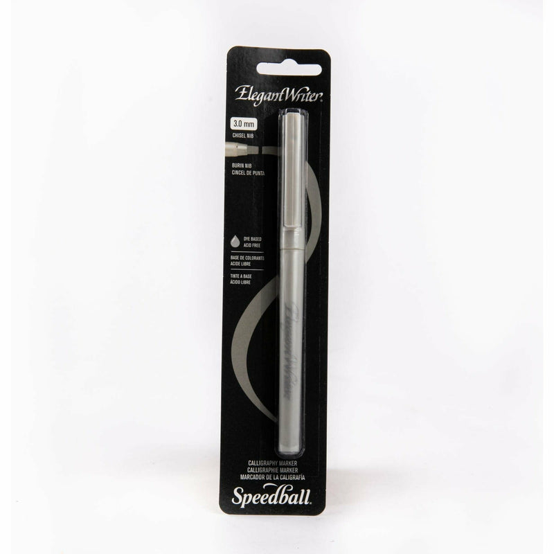 Black Speedball Elegant Writer Calligraphy Broad Point Marker-Silver Pens and Markers