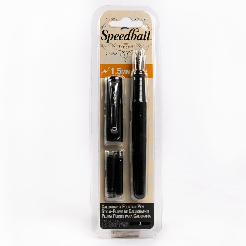 Black Speedball Calligraphy Fountain Pen 1.5mm-Black Pens and Markers