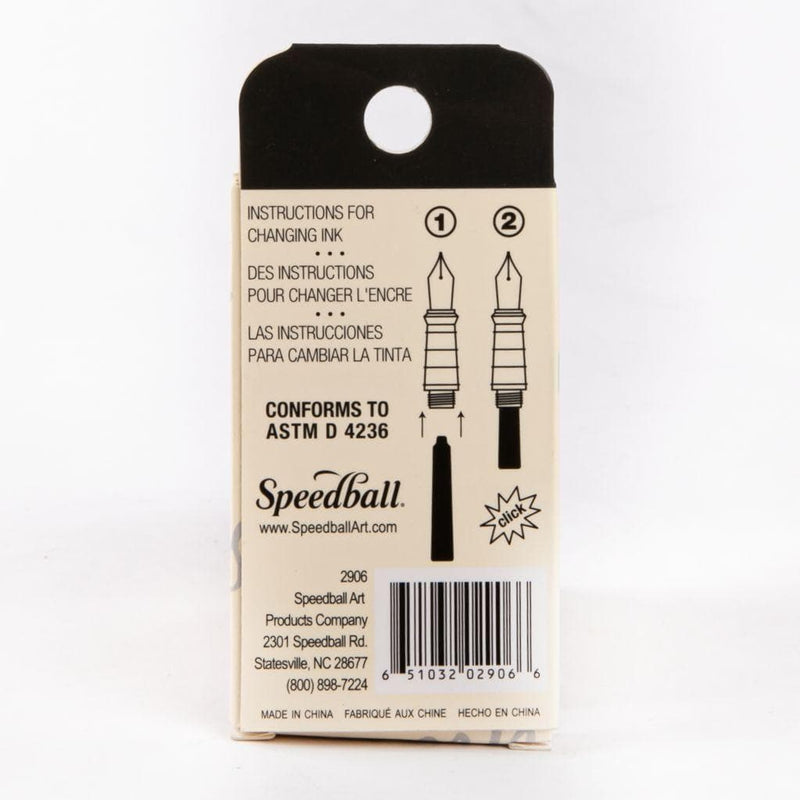 Light Gray Speedball Fountain Pen Ink Cartridges Set 10/Pkg - 2 x 5 Colours Pens and Markers