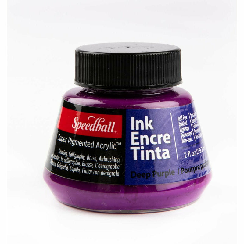 Firebrick Speedball Super Pigmented Acrylic Ink 57ml-Deep Purple Inks