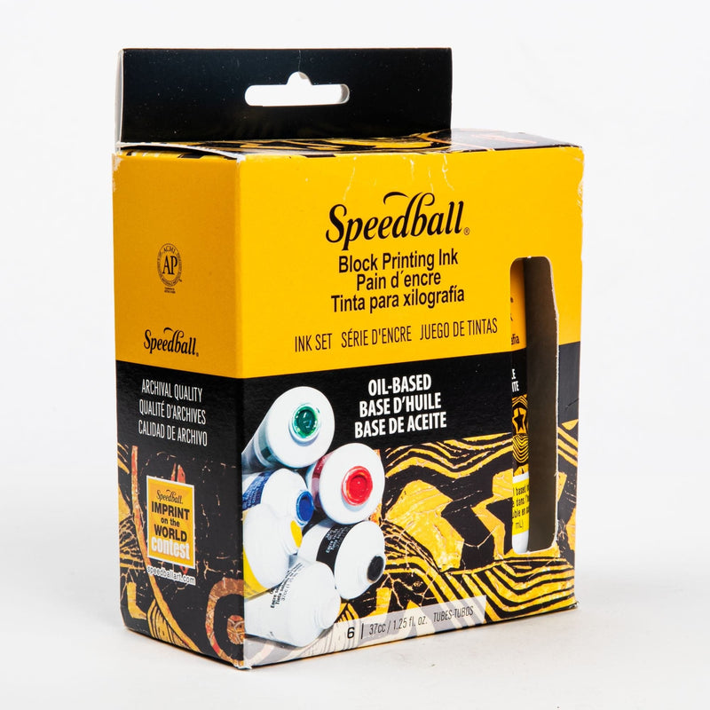 Gold Speedball Block Printing Inks 1.25oz 6/Pkg-Oil-Based Block & Lino Printing