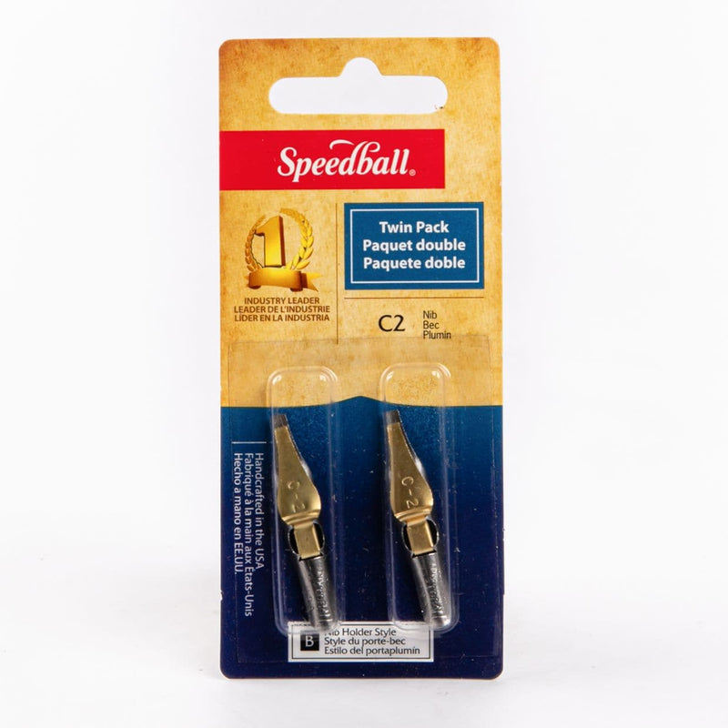 Sandy Brown Speedball Calligraphy Pen Nibs 2/Pkg-C-2 Pens and Markers