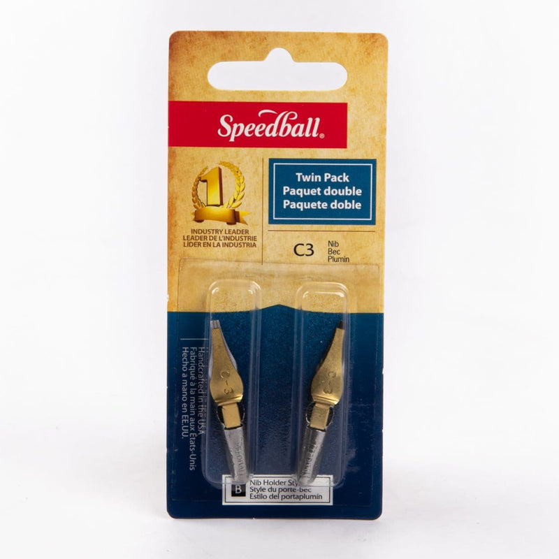 Tan Speedball Calligraphy Pen Nibs 2/Pkg-C-3 Pens and Markers