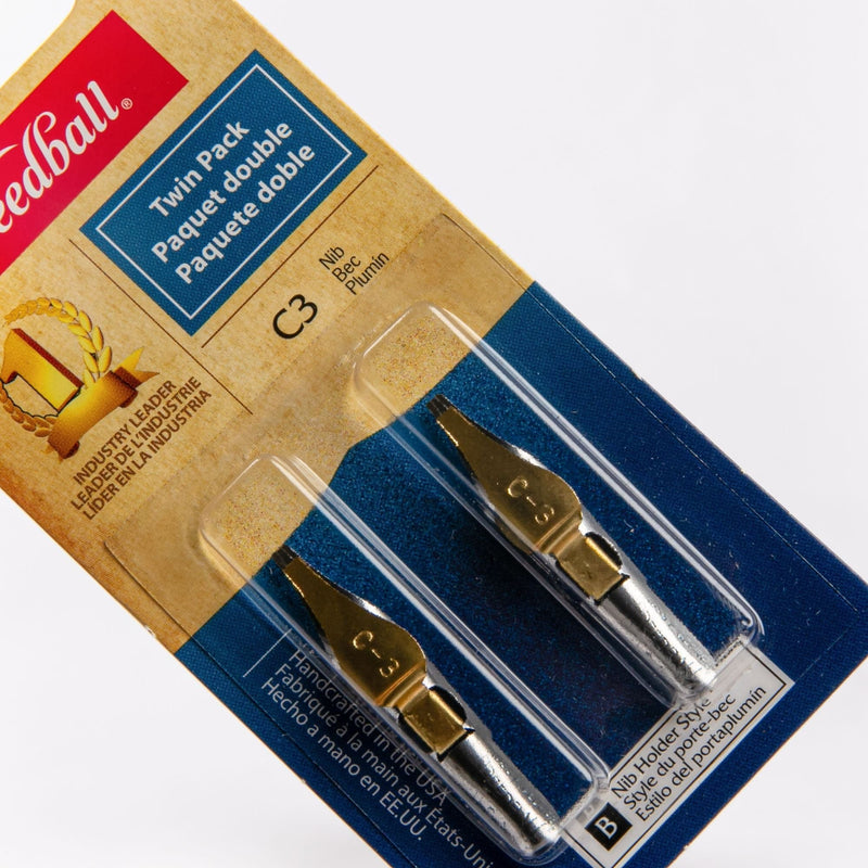 Dark Khaki Speedball Calligraphy Pen Nibs 2/Pkg-C-3 Pens and Markers