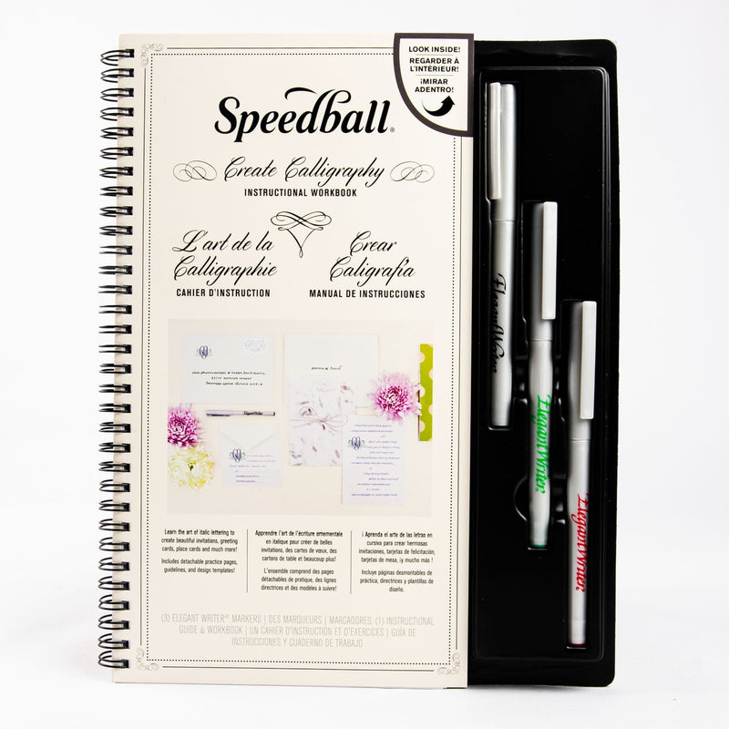 Dark Khaki Speedball Lettershop Calligraphy Kit- Pens and Markers