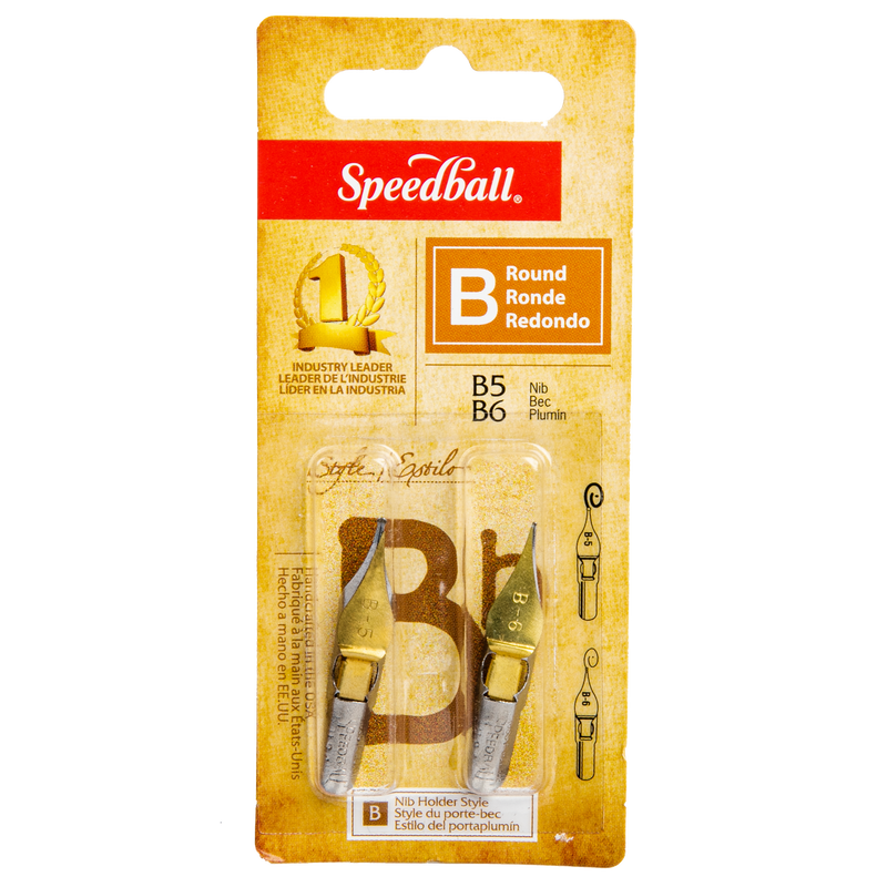 Sandy Brown Speedball Calligraphy Pen Nibs 2/Pkg-B5 & B6 Pens and Markers