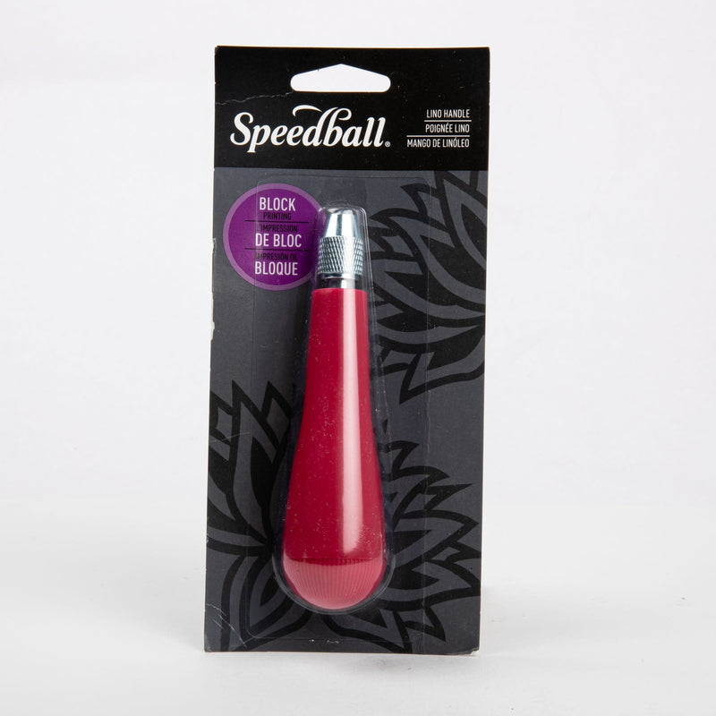 Brown Speedball Lino Handle-Red Block & Lino Printing