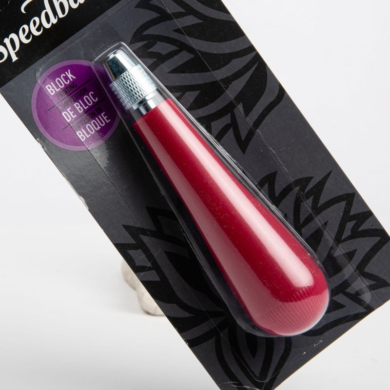 Dark Red Speedball Lino Handle-Red Block & Lino Printing