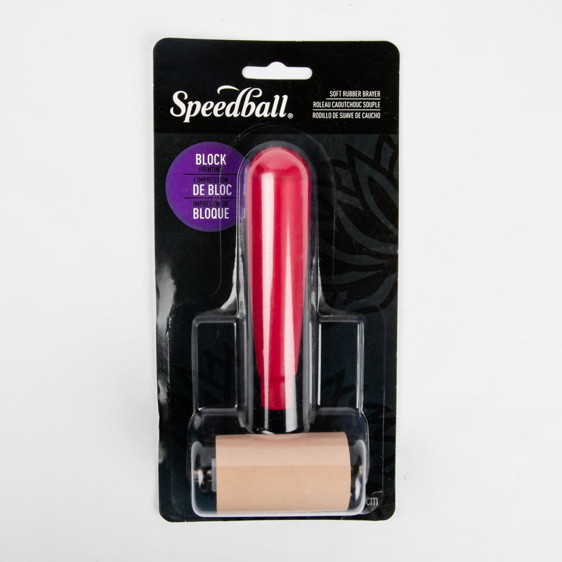 Brown Speedball Brayer 5cm -Soft Rubber Block & Lino Printing