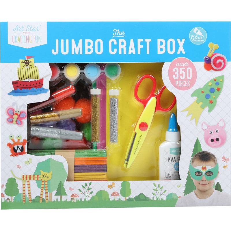 Medium Turquoise Art Star Jumbo Craft Box (350+ Pieces) Kids Craft Kits