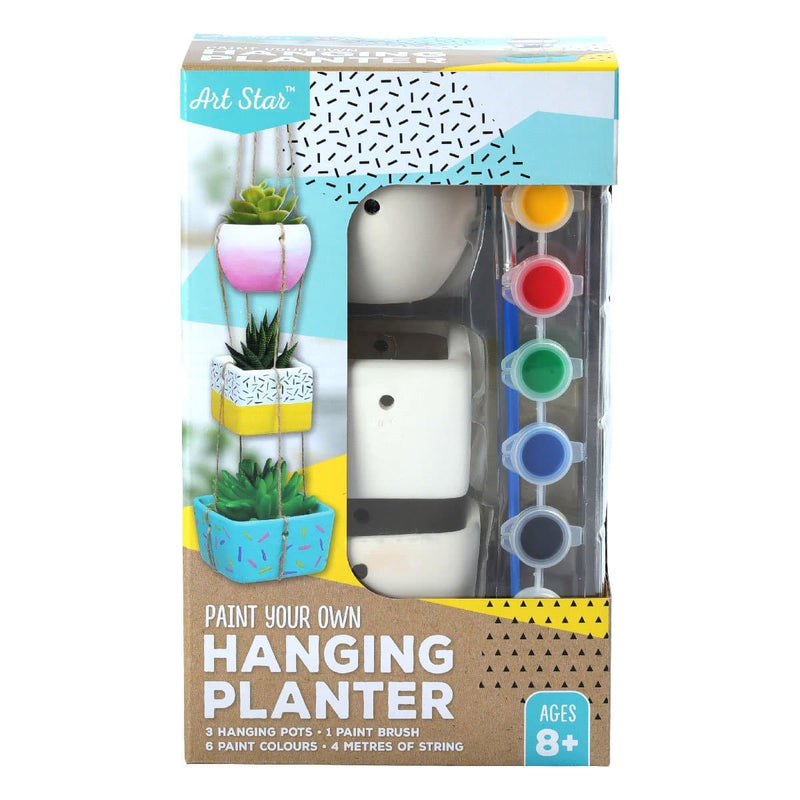 Lavender Art Star Paint Your Own Hanging Planter Kids Craft Kits