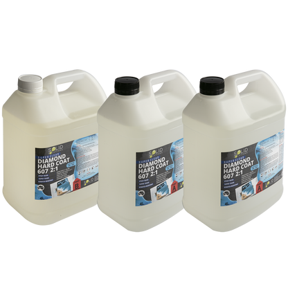 Gray Solid Solutions Diamond Hard Coat 607 UV Resistant Premium Epoxy Resin  2:1 12Litre Kit Acrylic Paints