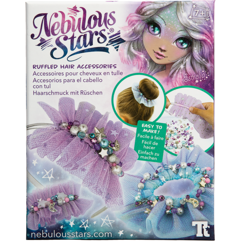 Gray Nebulous Stars - Ruffle Hair Accessories Kids Craft Kits