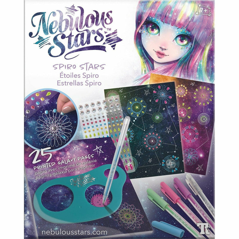 Dark Slate Gray Nebulous Stars - Spiro Stars Kids Art and Craft