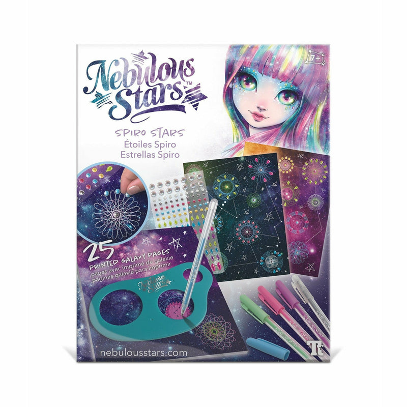 Dark Slate Gray Nebulous Stars - Spiro Stars Kids Art and Craft