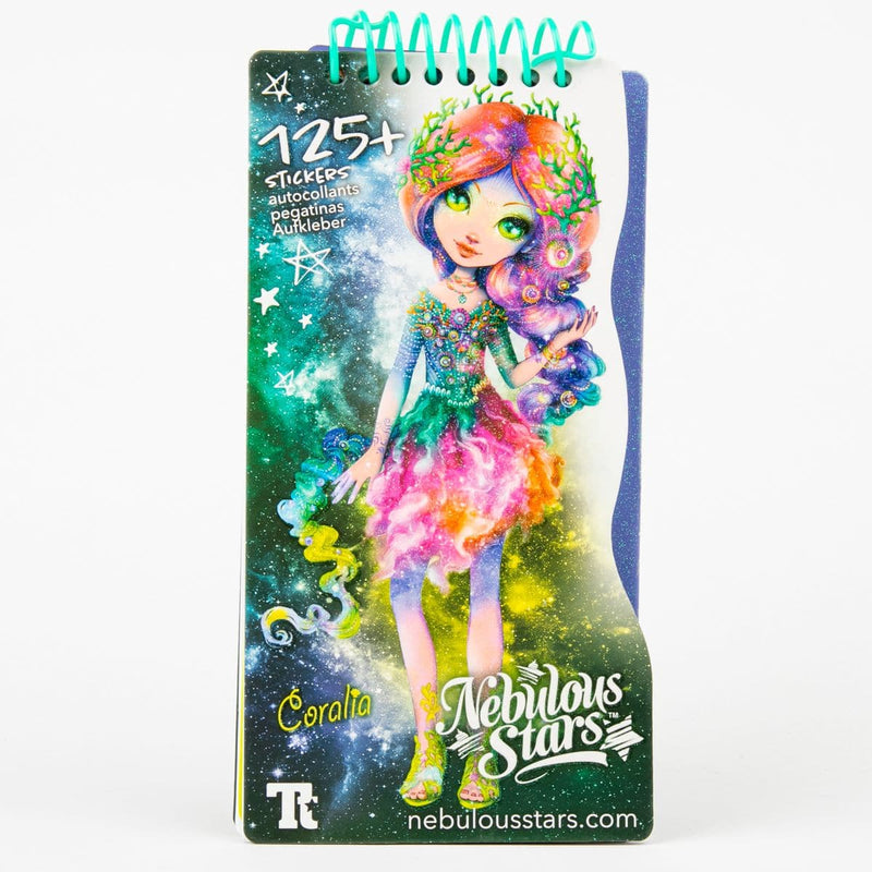 Sea Green Nebulous Stars   Mini Creative Pad  - Coralia Kids Art and Craft