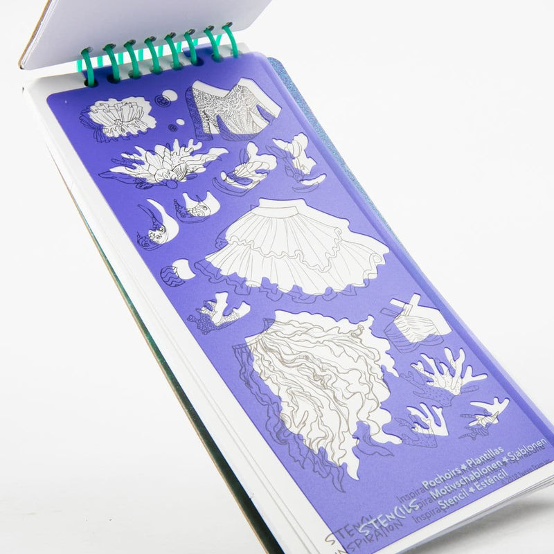 White Smoke Nebulous Stars   Mini Creative Pad  - Coralia Kids Art and Craft