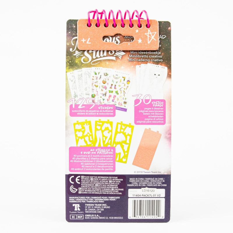 Dim Gray Nebulous Stars   Mini Creative Pad  - Hazelia Kids Art and Craft