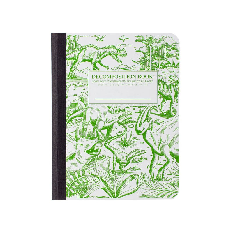 Beige Decomposition Book Notebook Ruled   Large   Dinosaurs Pads