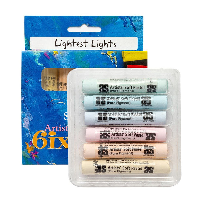Dark Cyan Art Spectrum Standard Pastel-Lightest Lights (6 Pack) Pastels & Charcoal