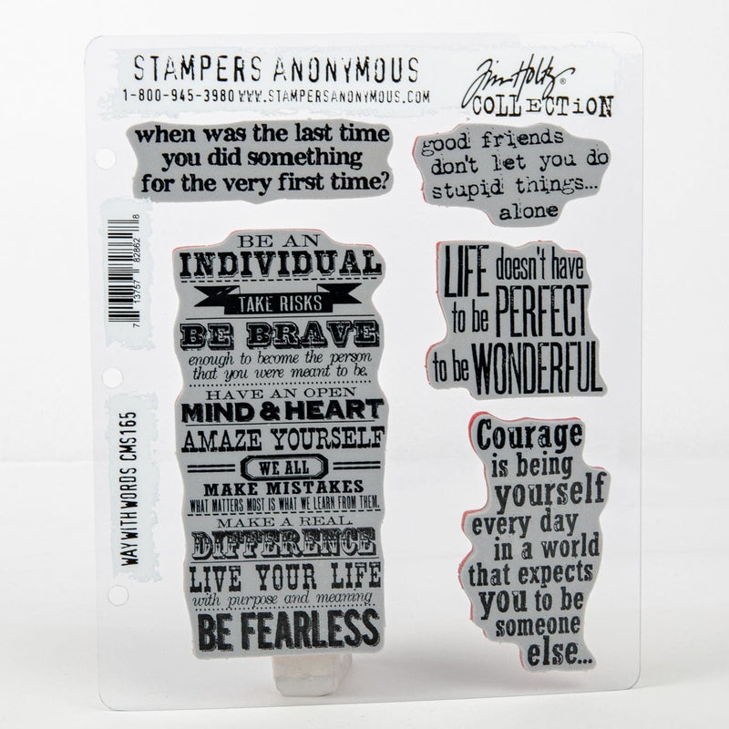 Dark Gray Tim Holtz Cling Stamps 17.5x21.5cm

Way With Words Stamps