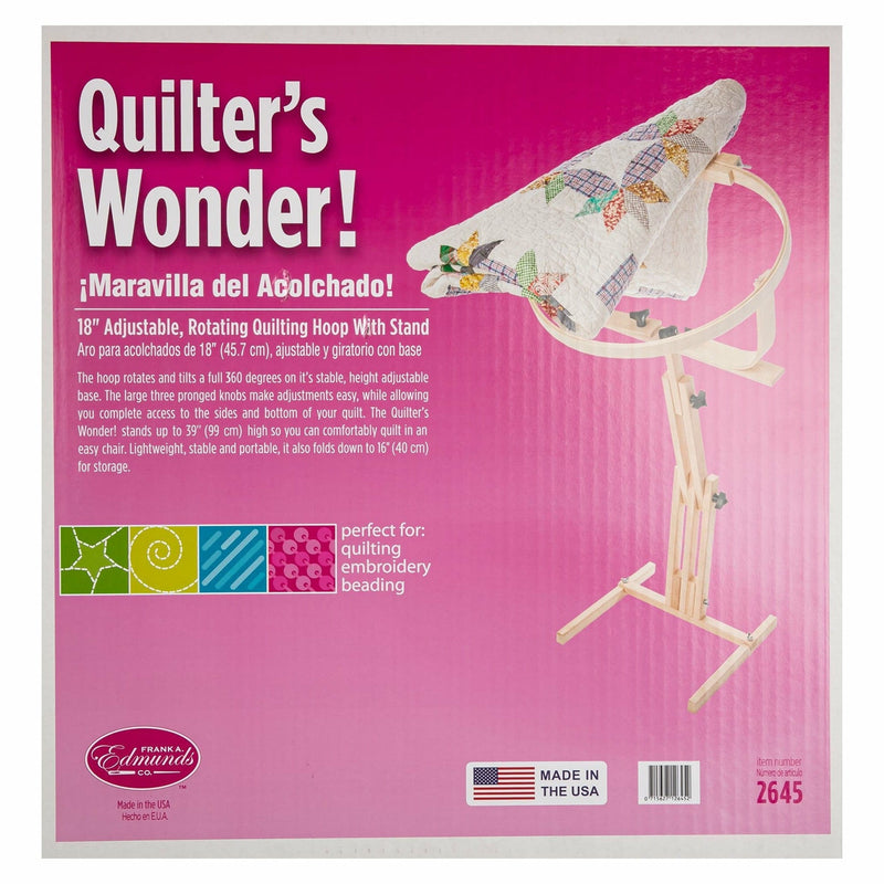 Pale Violet Red Frank A. Edmunds Quilter's Wonder Hoop & Floor Stand 18" Needlework Hoops and Frames