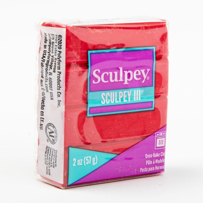 Violet Red Sculpey III Oven Bake Clay- 57g - Red Polymer Clay (Oven Bake)
