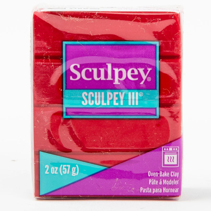 Firebrick Sculpey III Oven Bake Clay- 57g - Red Polymer Clay (Oven Bake)