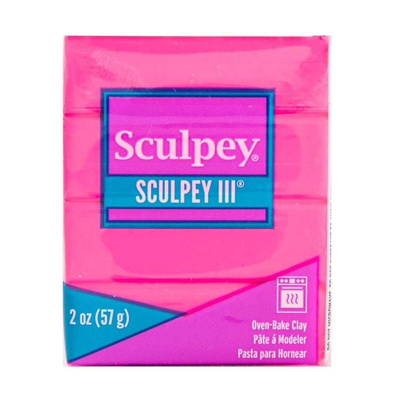 Hot Pink Sculpey III Oven Bake Clay- 57g - Candy Pink Polymer Clay (Oven Bake)