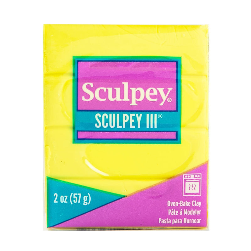 Yellow Sculpey III Oven Bake Modelling Clay  - 57g - Acid Yellow Polymer Clay (Oven Bake)