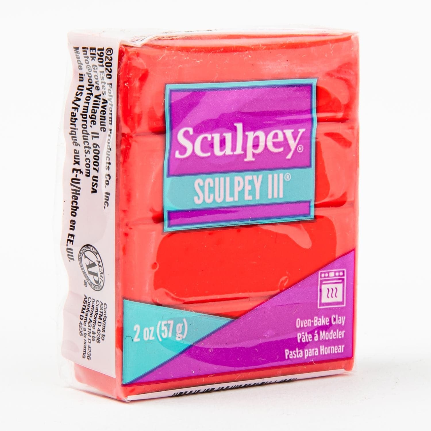 Sculpey III Oven Bake Clay- 57g - Red Hot Red