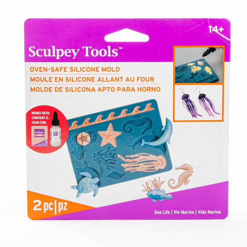 Violet Red Sculpey Silicone Mold - Sea Life Modelling and Casting Tools and Accessories