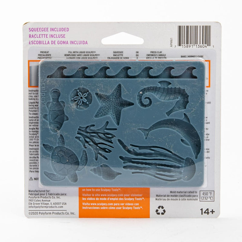 Dark Slate Gray Sculpey Silicone Mold - Sea Life Modelling and Casting Tools and Accessories