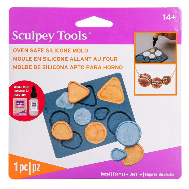 Sandy Brown Sculpey Silicone Mold - Bezel Shapes Modelling and Casting Tools and Accessories