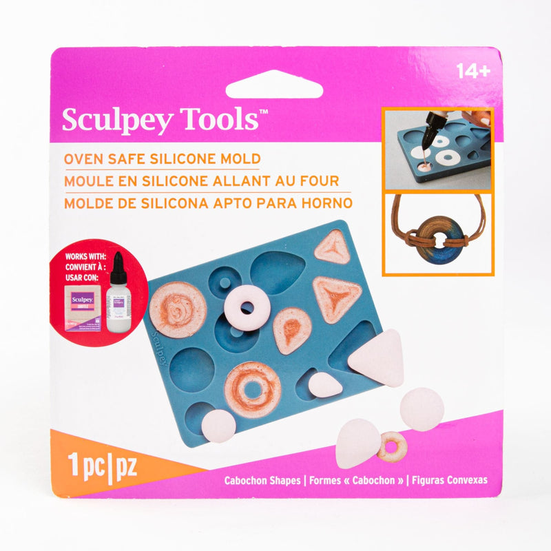 Steel Blue Sculpey Silicone Mold - Cabochon Shapes Modelling and Casting Tools and Accessories