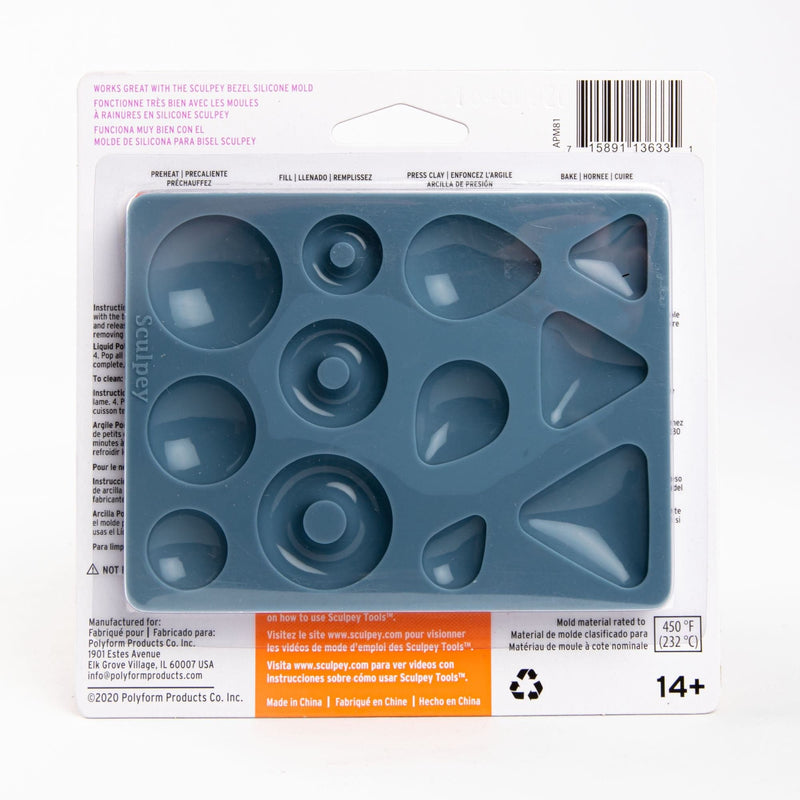 Dark Slate Gray Sculpey Silicone Mold - Cabochon Shapes Modelling and Casting Tools and Accessories