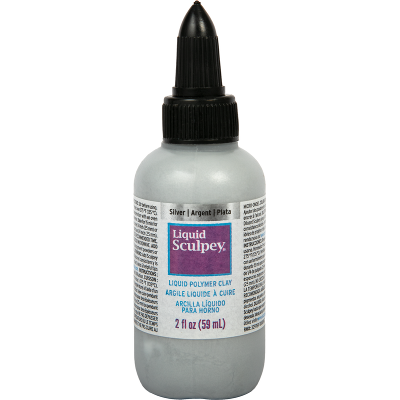 Gray Liquid Sculpey Polymer Clay- Silver 59mL Polymer Clay (Oven Bake)