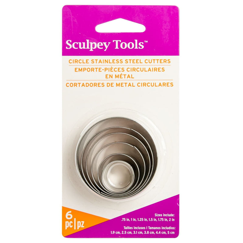 Antique White Sculpey Tools - 6 Pieces Circle Graduated Cutter Modelling and Casting Tools and Accessories