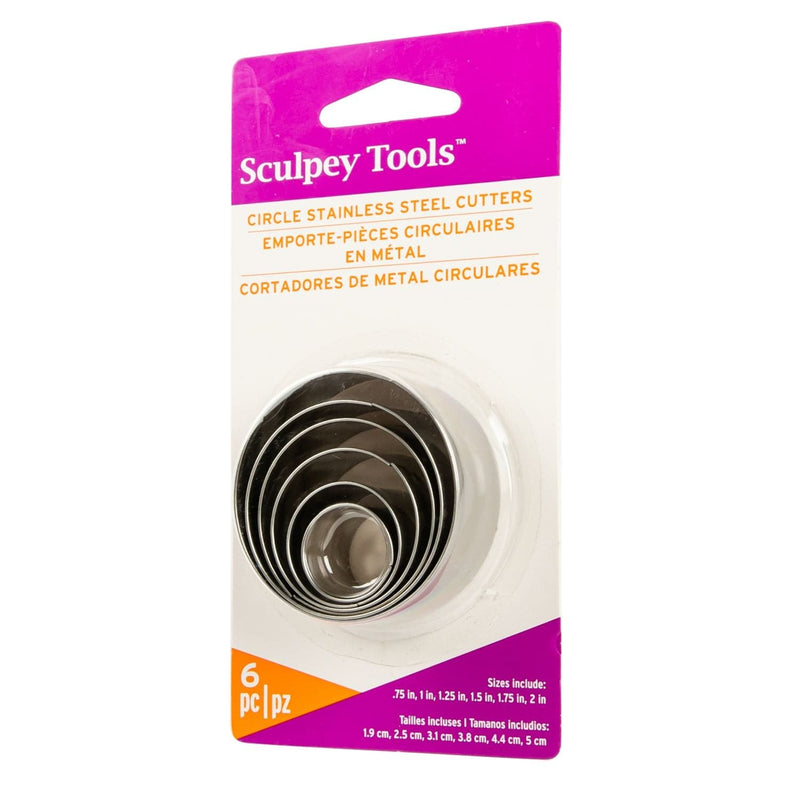 Violet Red Sculpey Tools - 6 Pieces Circle Graduated Cutter Modelling and Casting Tools and Accessories