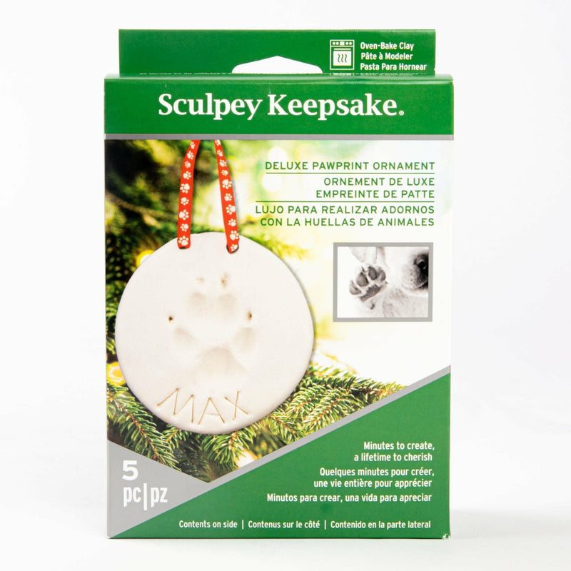 Antique White Keepsake - Pawprint Ornament Kit Polymer Clay (Oven Bake)