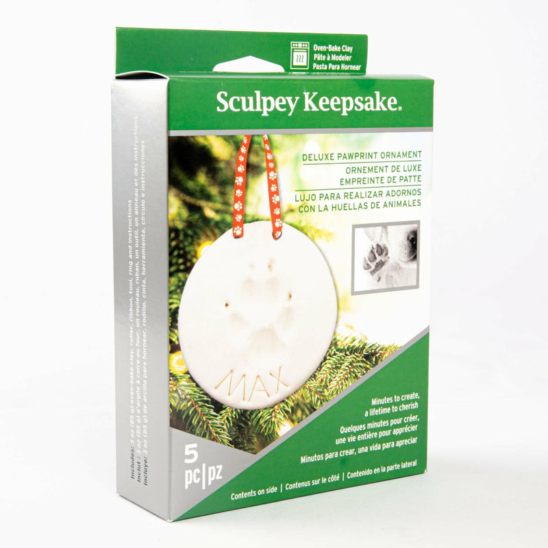 Pale Goldenrod Keepsake - Pawprint Ornament Kit Polymer Clay (Oven Bake)