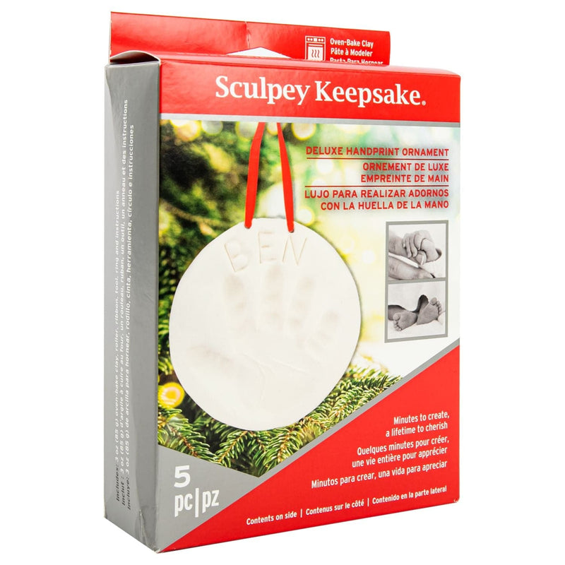 Light Gray Keepsake - Handprint Ornament Kit Polymer Clay (Oven Bake)