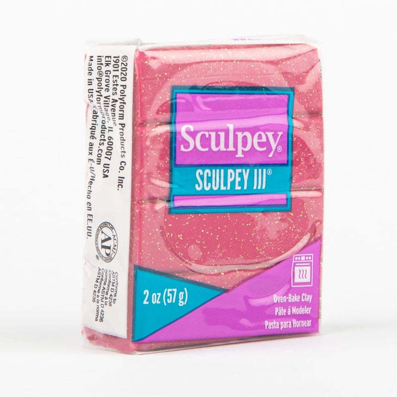 Sculpey III Oven Bake Clay- 57g - Garnet Glitter