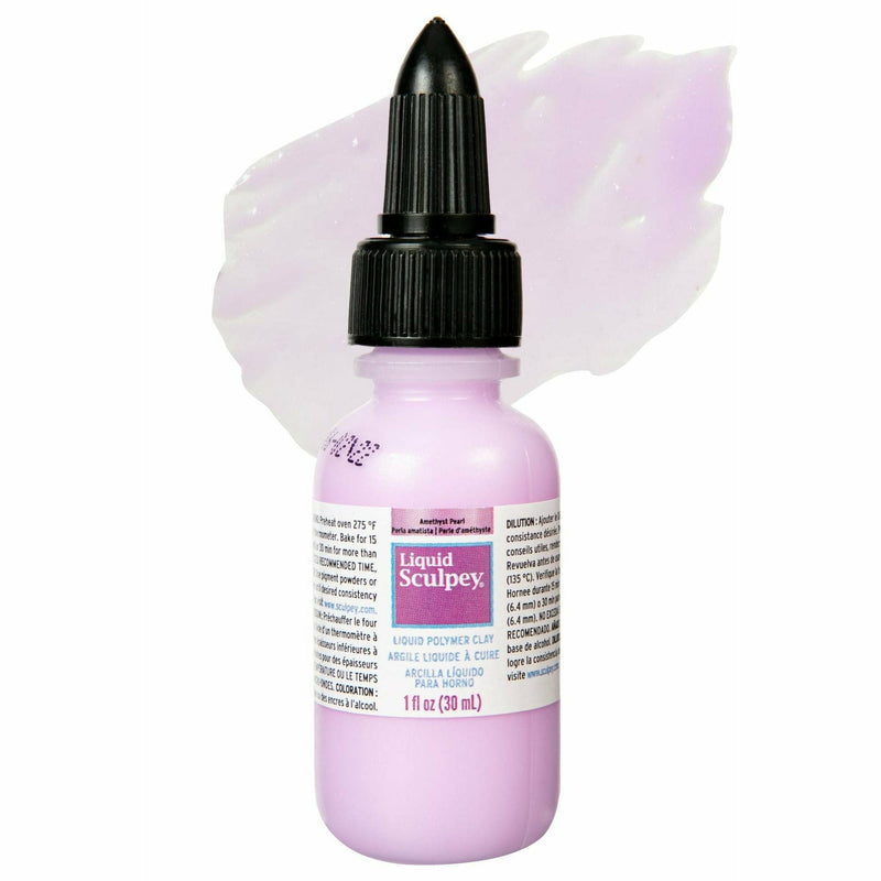 Light Gray Liquid Sculpey Polymer Clay- Amethyst Pearl 29.5mL Polymer Clay (Oven Bake)
