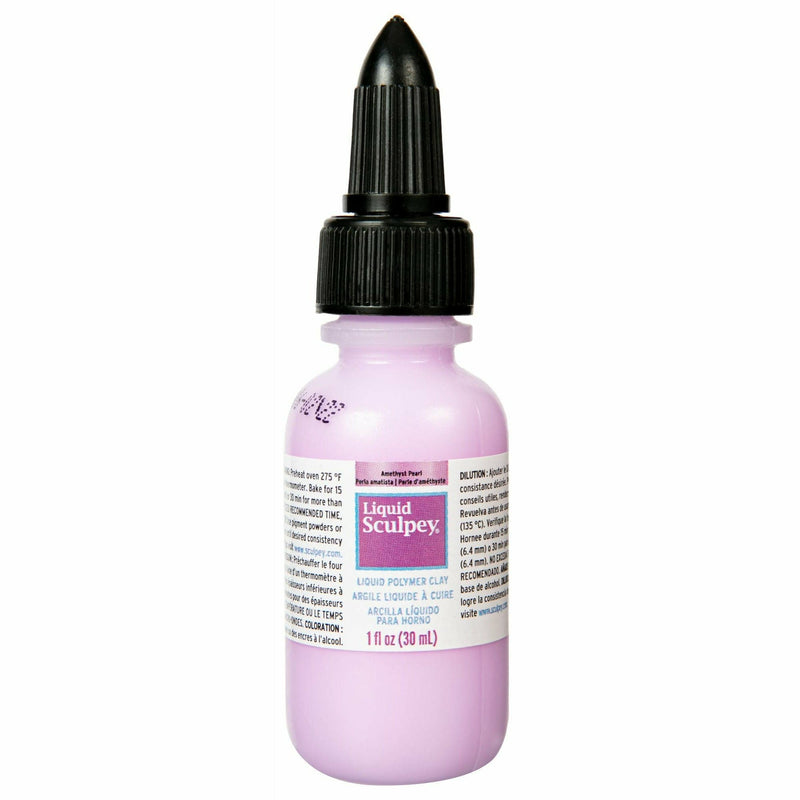 Black Liquid Sculpey Polymer Clay- Amethyst Pearl 29.5mL Polymer Clay (Oven Bake)