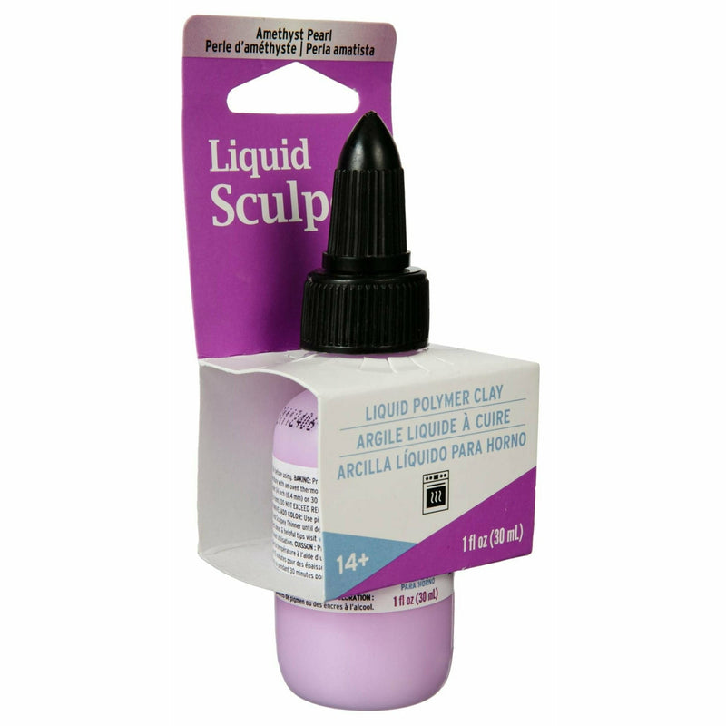 Gray Liquid Sculpey Polymer Clay- Amethyst Pearl 29.5mL Polymer Clay (Oven Bake)