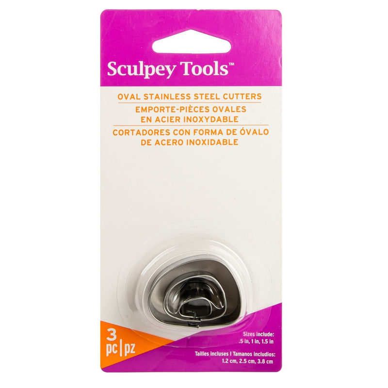 Violet Red Sculpey Tools - 3 Pieces Irregular Oval Cutter Modelling and Casting Tools and Accessories