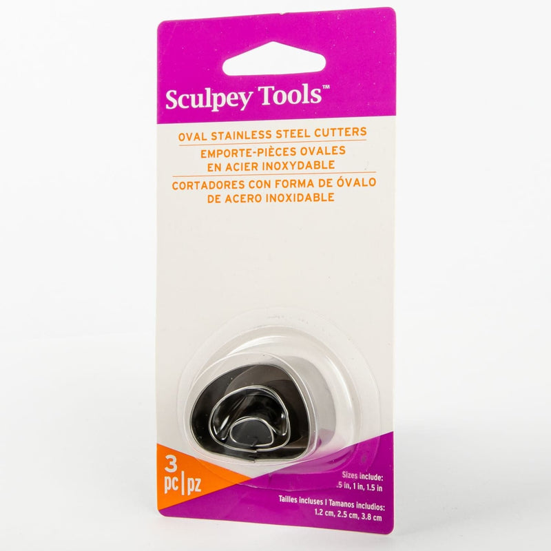 White Smoke Sculpey Tools - 3 Pieces Irregular Oval Cutter Modelling and Casting Tools and Accessories