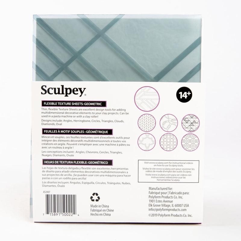 Dark Gray Sculpey Tools - Texture Sheet - Geometric Modelling and Casting Tools and Accessories